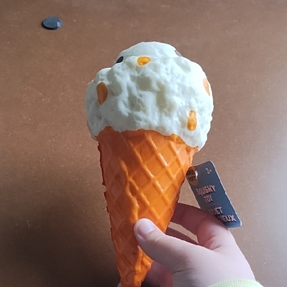 None Other - 🦋 10 For $10 🦋 Ice Cream Cone Squishy Toy - Orange and White